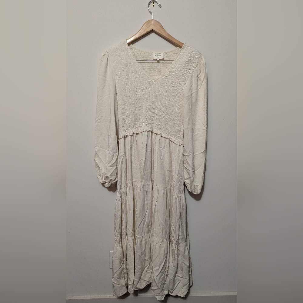 Bohme Cream Long Sleeve Dress
